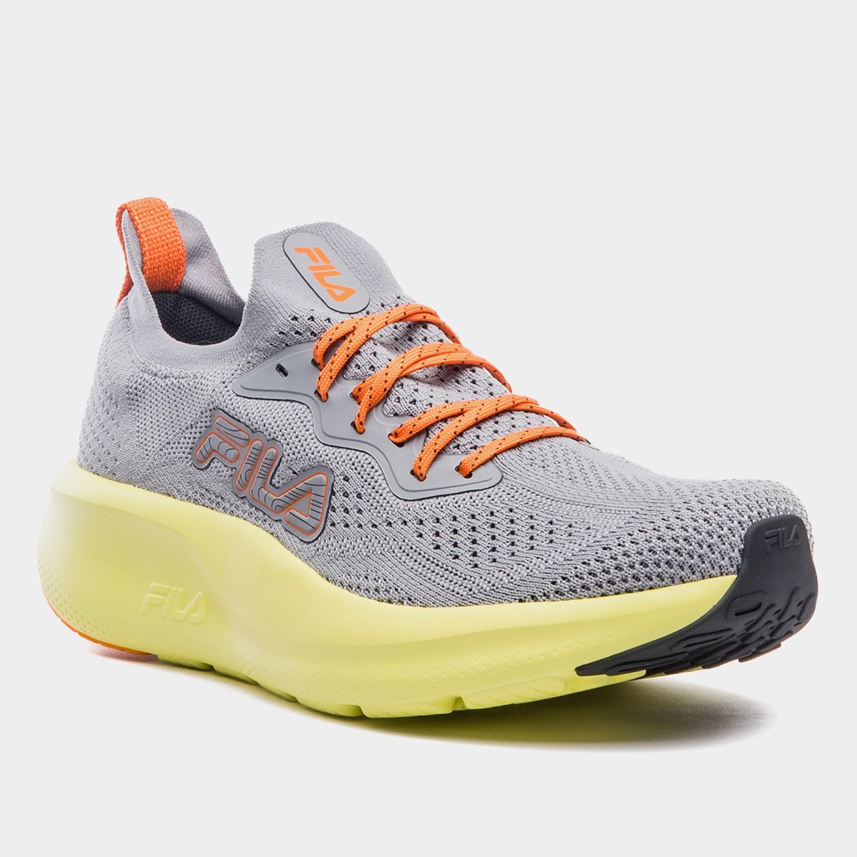 Miniatura Tenis Fila Inclusion Feminino Cinza+Laranja - 34