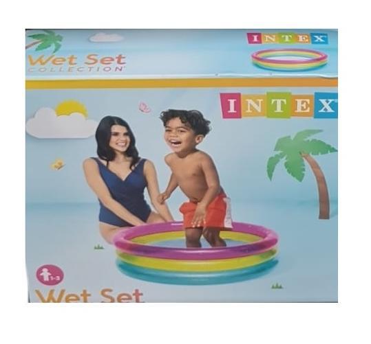 Miniatura Piscina Inflável Infantil Intex Baby Colorida 63 Litros