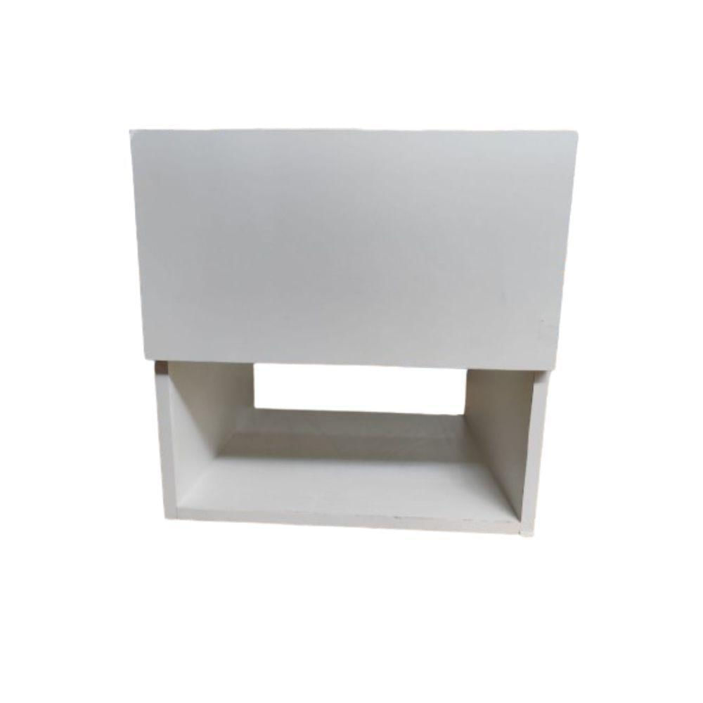 Mesa De Cabeceira C Gaveta Secreta Lado Esquerdo Mdf Branco