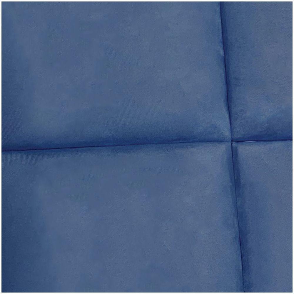 Cabeceira Painel Modulada King 1,95m Lorena Suede Azul Marinho