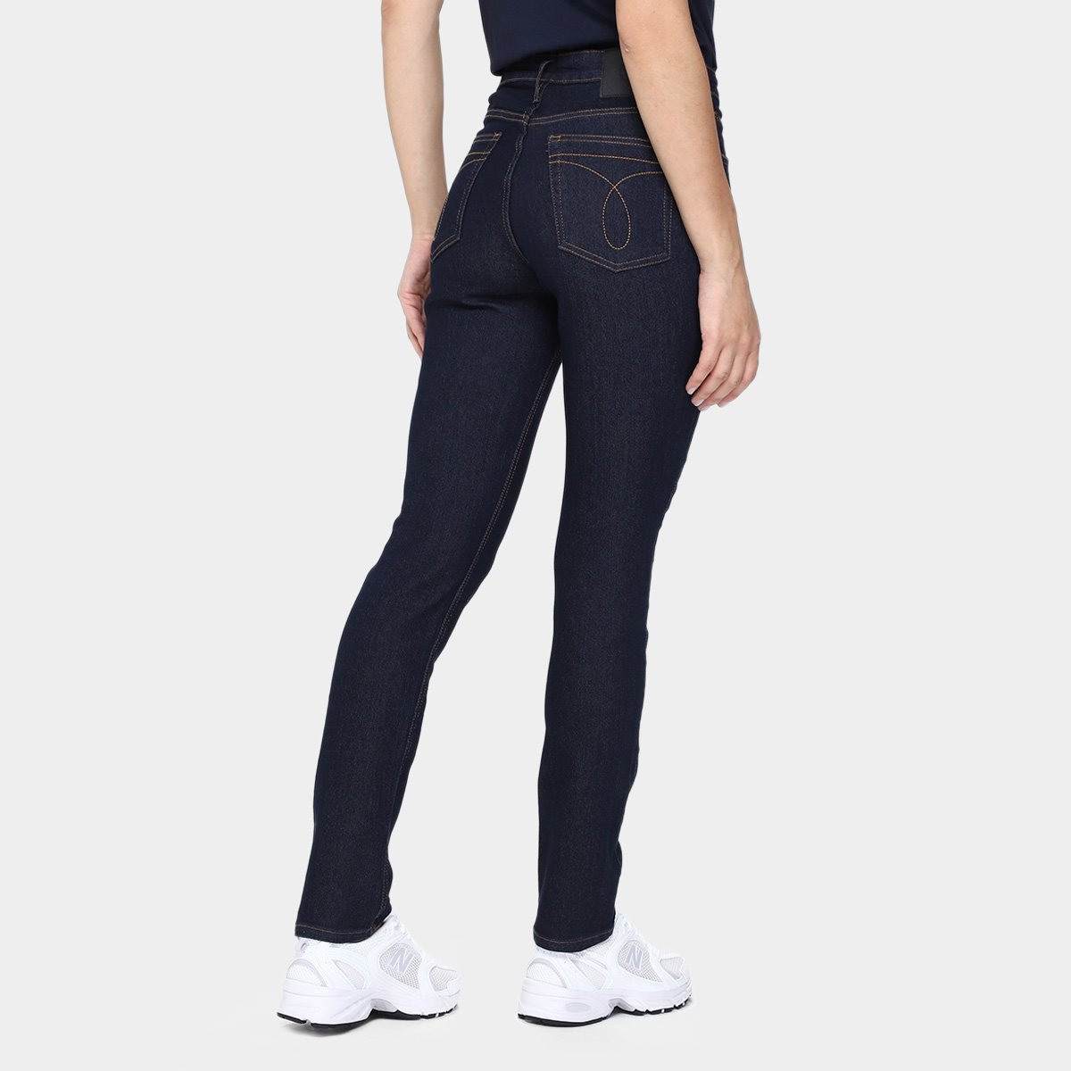 Miniatura Calça Jeans Calvin Klein Slim Feminina Marinho - 38