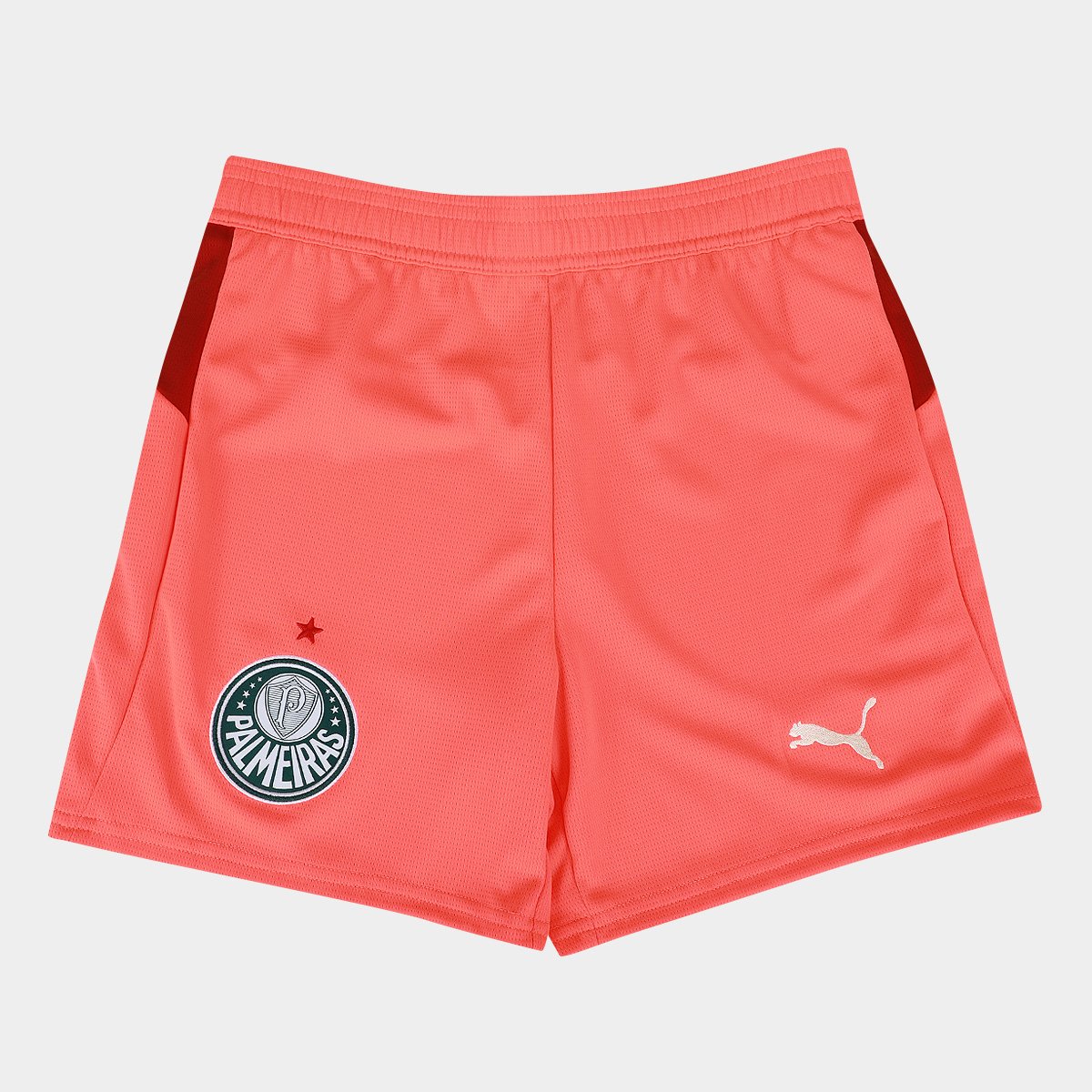 Miniatura Shorts Palmeiras Torcedor Puma Vermelho - 10A
