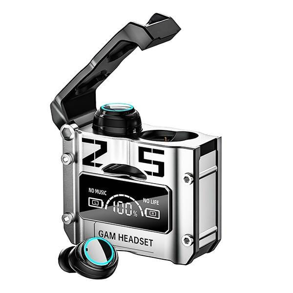 Miniatura M25 Fone De Ouvido Sem Fio Gamer Bluetooth V5.3 Led - Prata