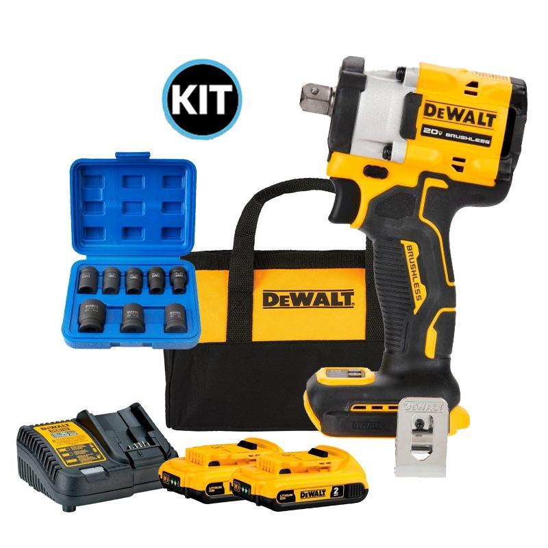 Miniatura Chave Impacto 1/2 A Bateria 20V Dewalt Dcf922D2-Br 2