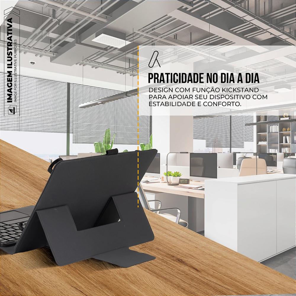Capa para Samsung Galaxy Tab S10 FE com Teclado Bluetooth - Hybrid - Gshield