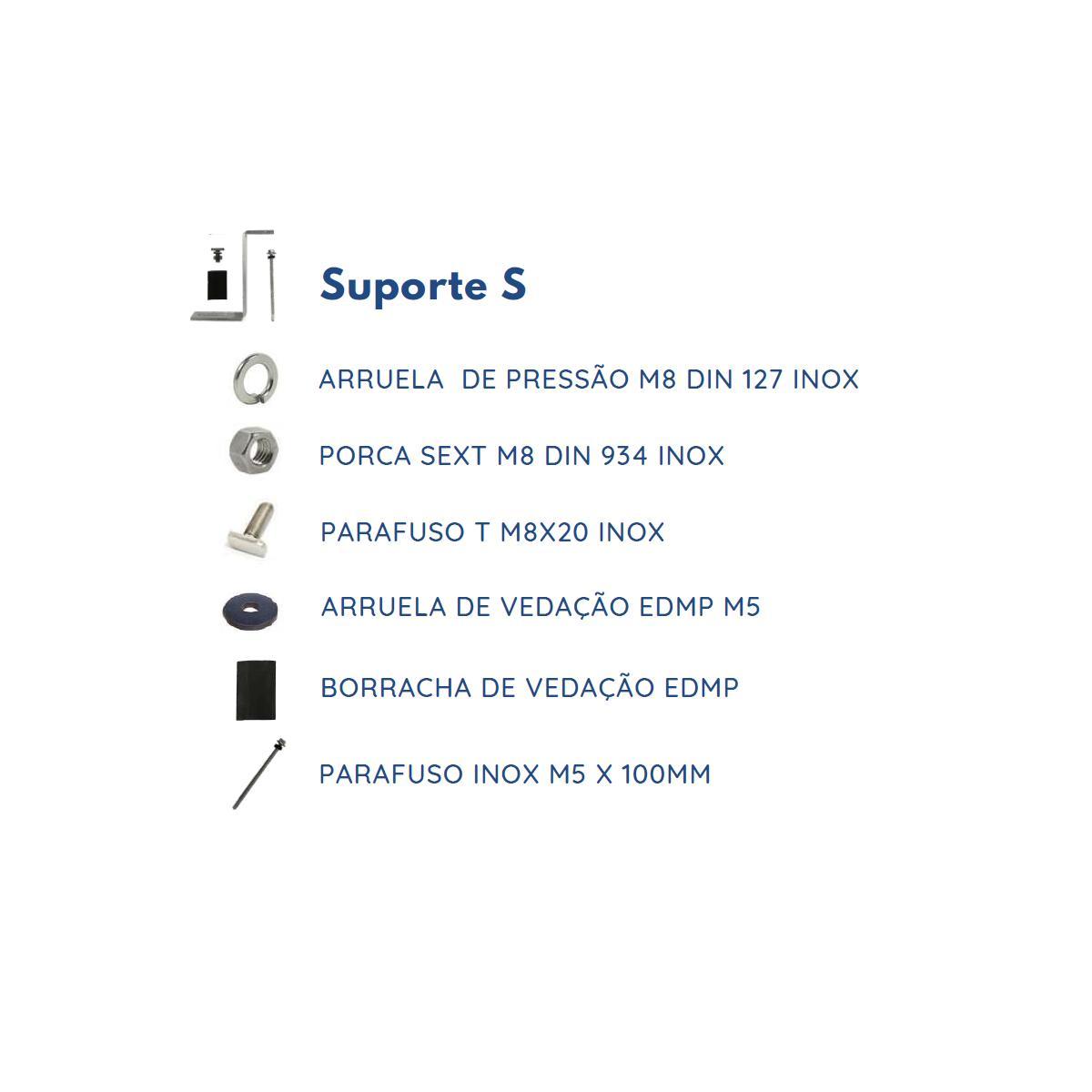 Estrutura Suporte Z Fixador Placa Painel Solar Alumínio E