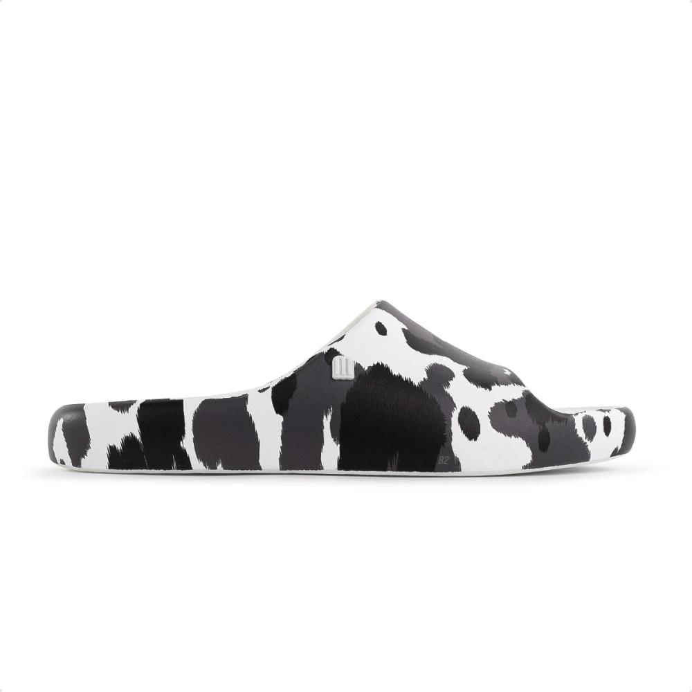 Miniatura Chinelo Slide Melissa Free Print Feminina Branco / Preto - 33/34