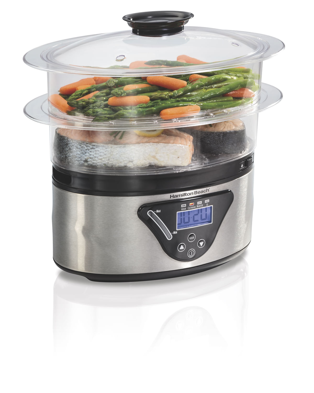 Miniatura Panela De Vapor Elétrica Hamilton Beach 800W 5,2L Timer 127V