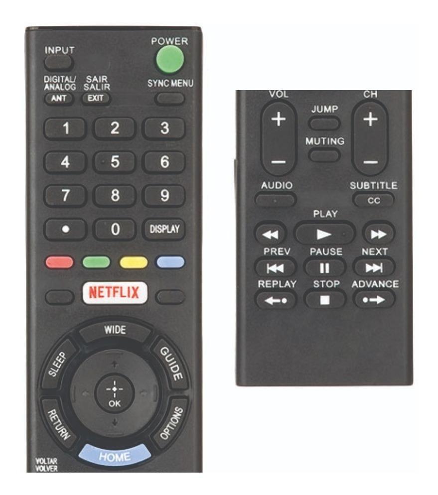 Miniatura Controle Remoto Tv Led Sony Rmt-Tx102B / Kdl-40W655D
