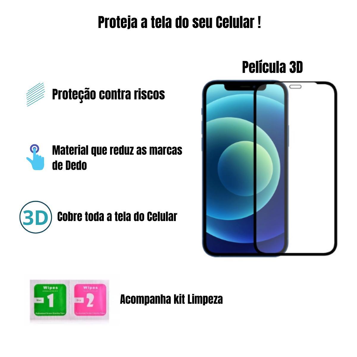 Miniatura Película 3D Vidro Compatível Com Moto One Fusion
