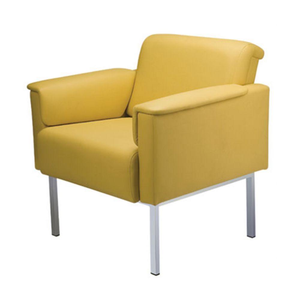 Miniatura Sofá Recepção De Escritório Linha Recepção Contatic Amarelo