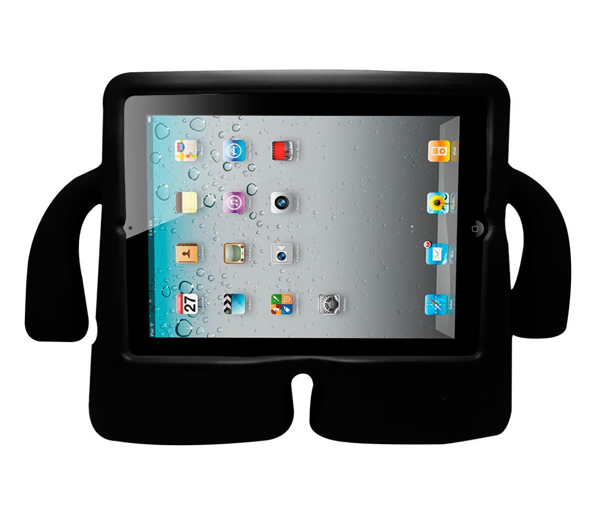 Miniatura Capa Ipad 2 2011 Case Kids Infantil + Película Macia - Preta