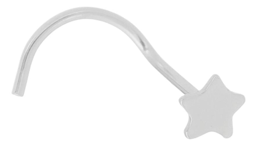 Miniatura Piercing De Nariz Nostril Estrela Em Prata 925