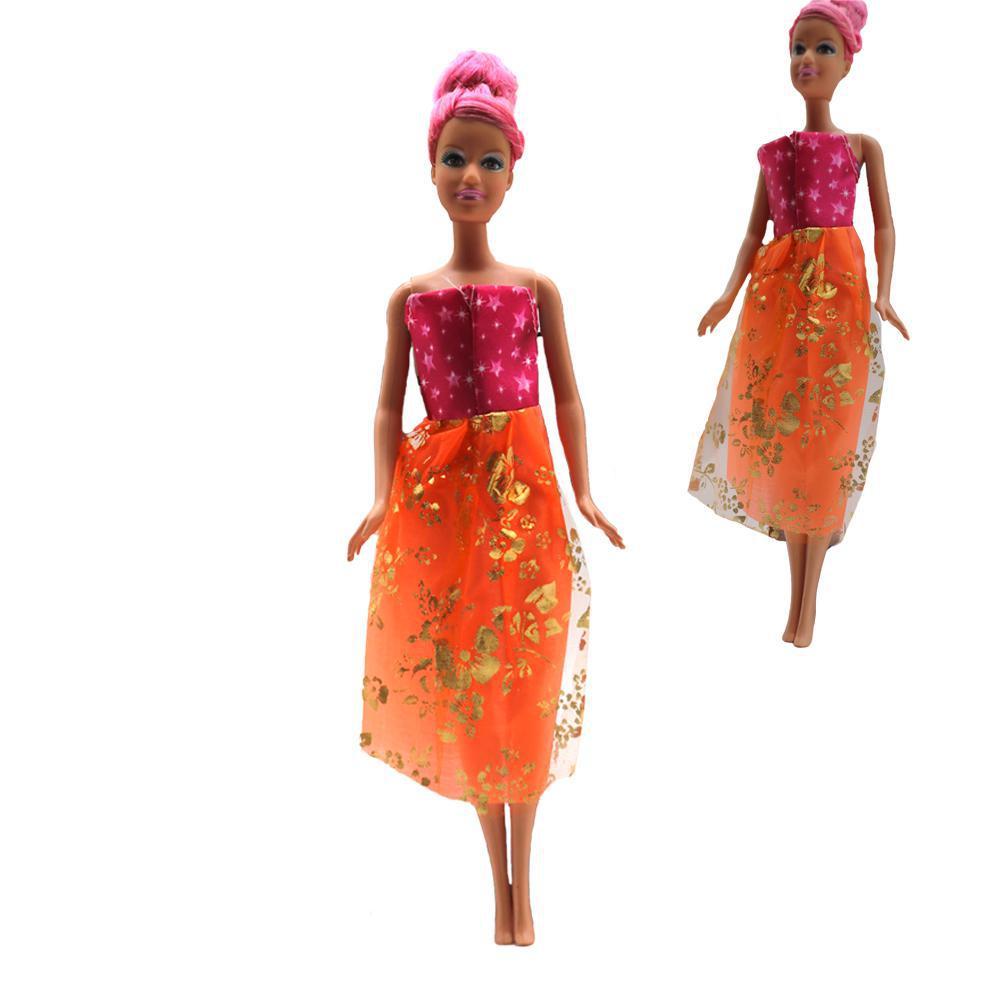 Miniatura Kit 12 Vestidos Boneca Barbie Vestido - 12 - Barbie