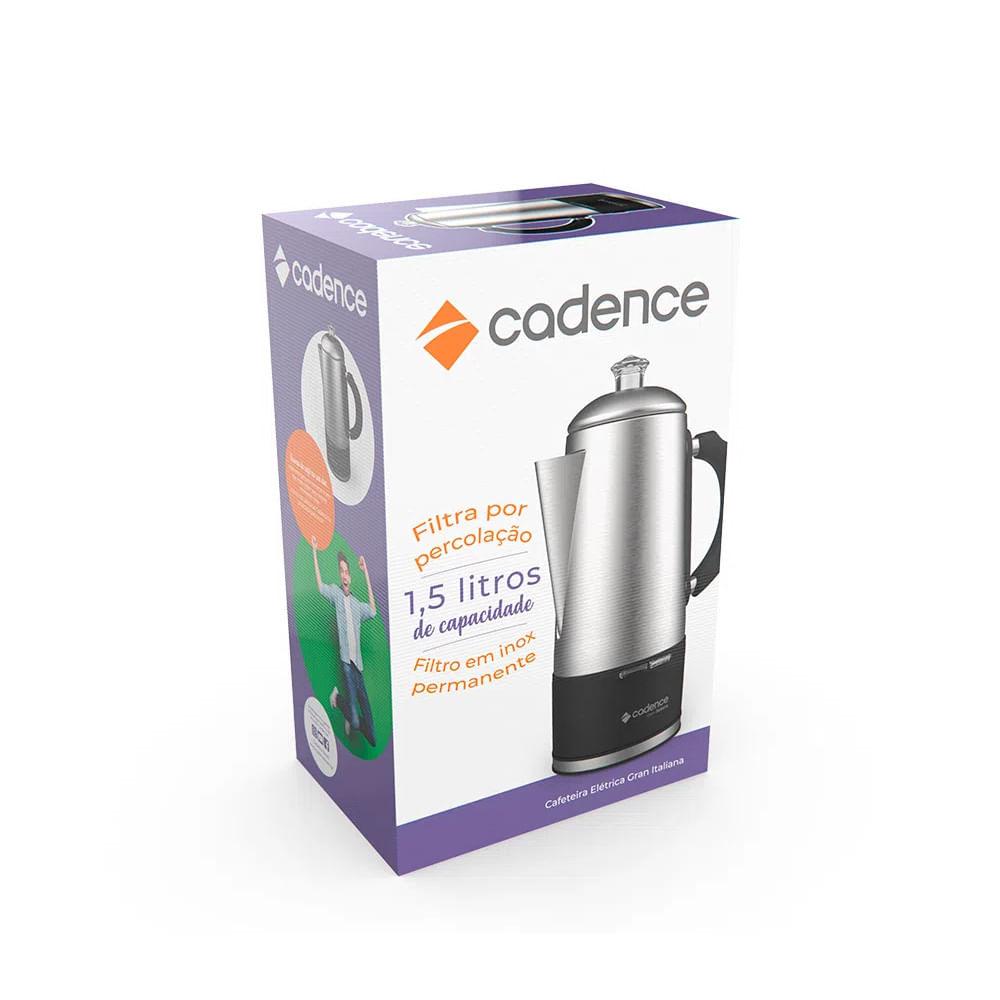 Miniatura Cafeteira Cadence Italiana Gran 1,5L Inox CAF120 127V