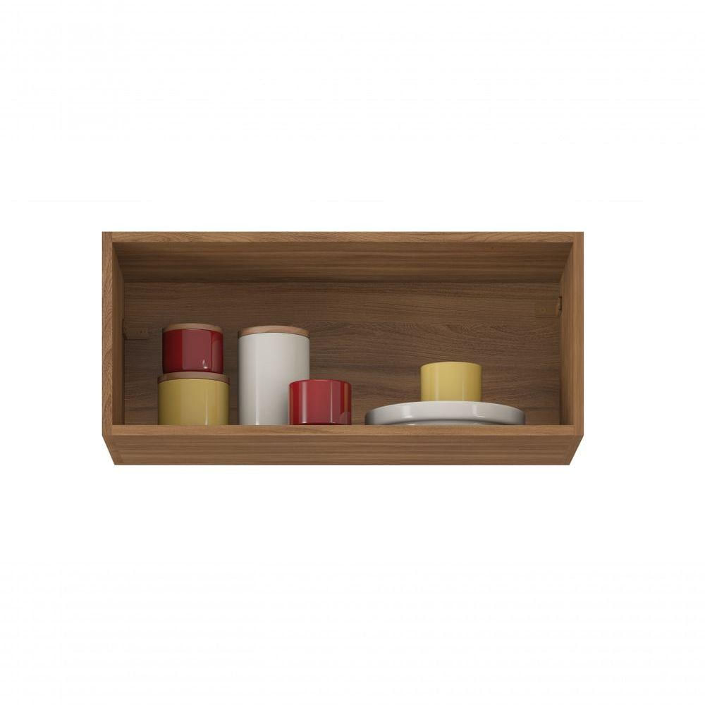 Miniatura Armário Aéreo 1 Porta 70 Cm Firenze Amêndola Touch Branco 94101 Demóbile