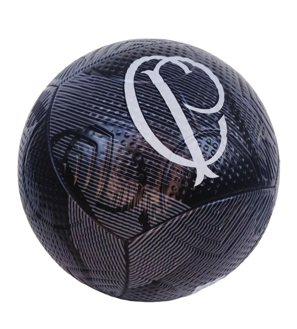 Miniatura Bola Do Corinthians De Futebol Campo Preto