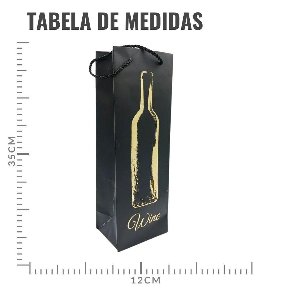 Miniatura Sacola De Presente Papel Para Vinho - 35cm