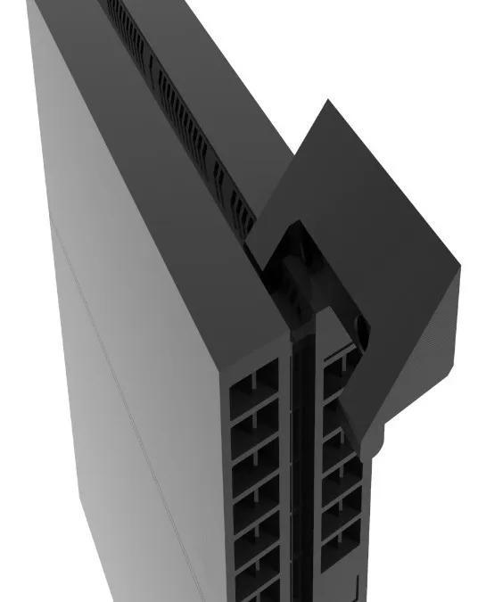 Miniatura Suporte Playstation 4 Ps4 Fat Slim Na Parede Vertical Cor Pr