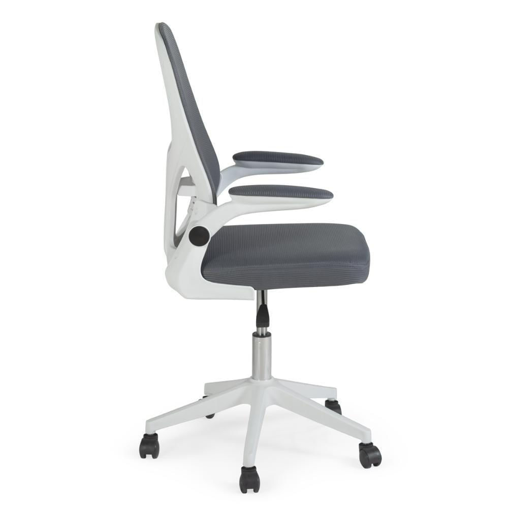 Kit 2 Cadeiras De Escritório Giratória Mônaco Com Relax E Regulagem De Altura - Cinza