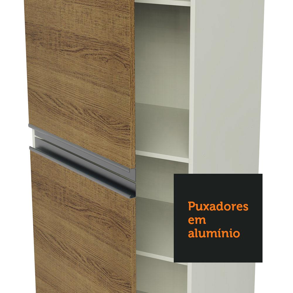 Paneleiro Armário de Cozinha 100% MDF 2 Portas Branco/Rustic Smart Madesa Branco