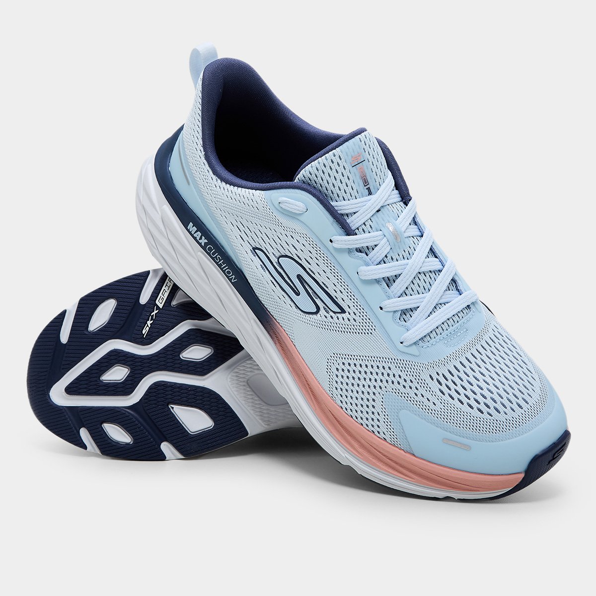 Miniatura Tênis Skechers Max Cushioning Elite 3 Feminino Azul Claro - 34