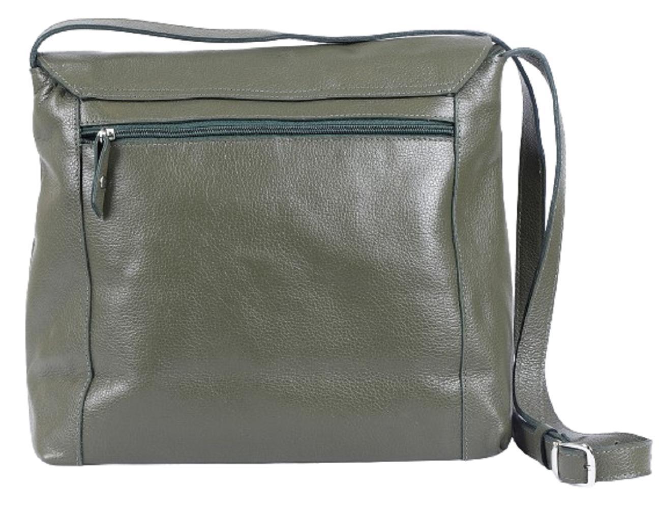 Miniatura Bolsa Pasta Carteiro Feminina Couro Legitimo V.Musgo