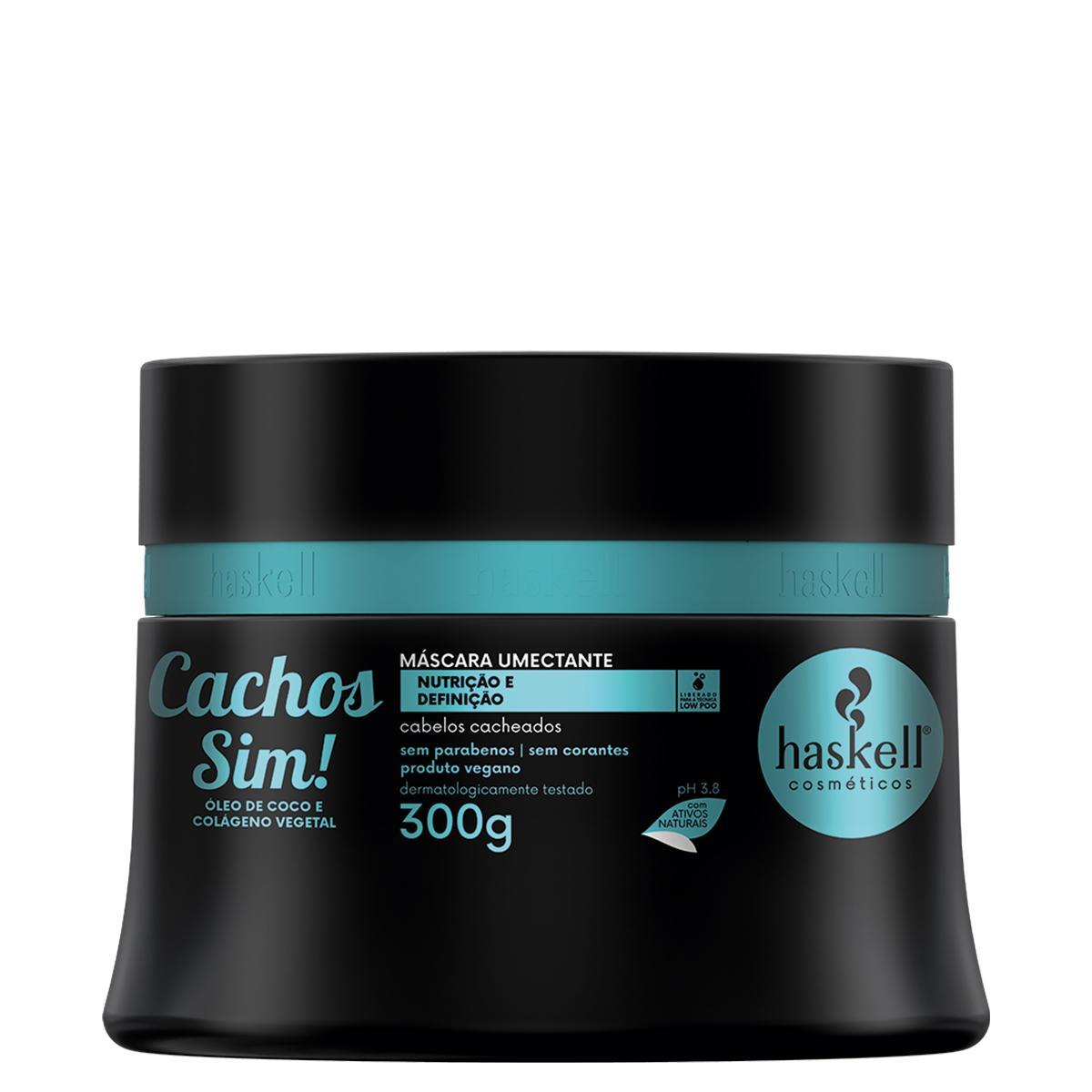 Miniatura Kit Shampoo Condicionador Máscara 300Ml Haskell Cachos Sim