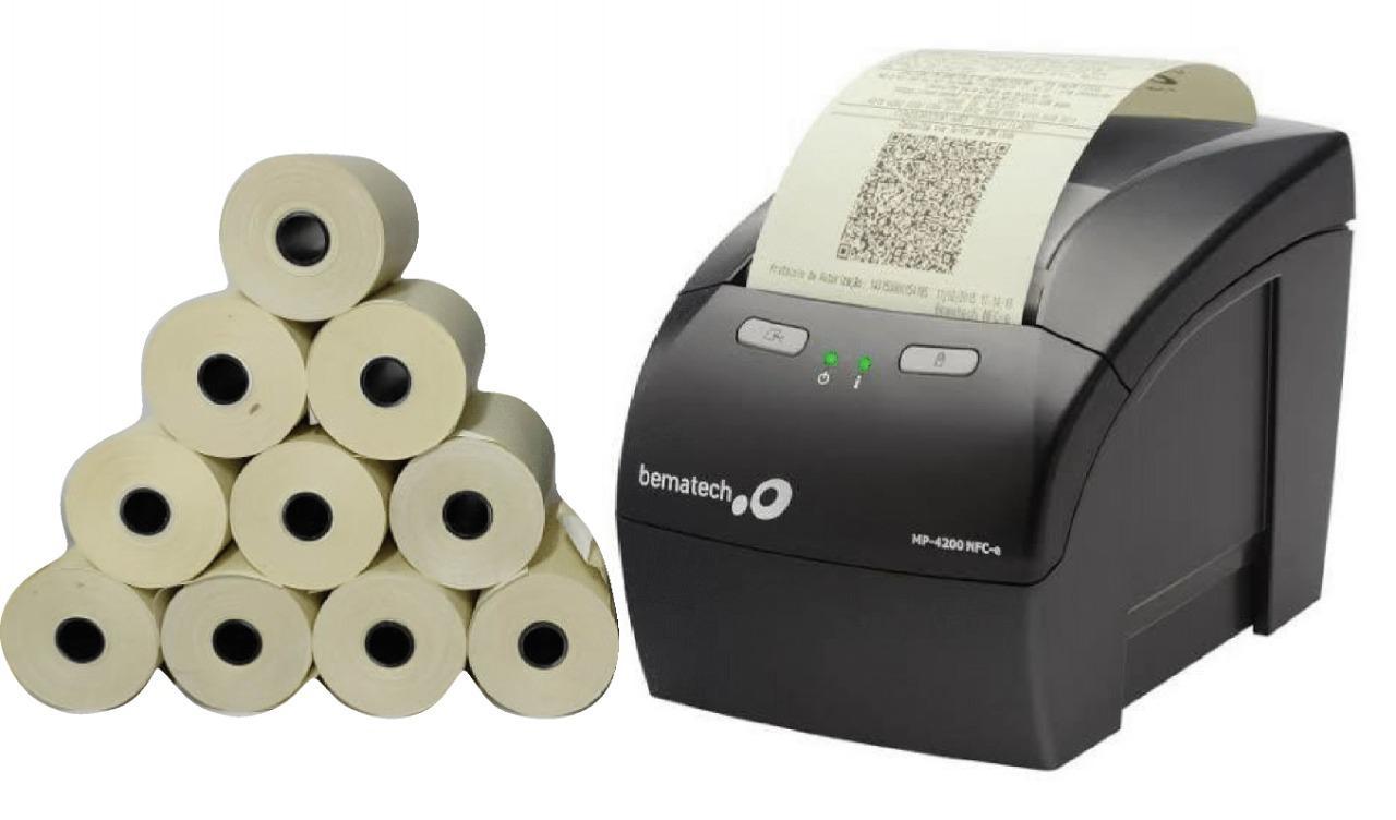Miniatura Kit 30 Bobinas Térmicas 80X30 Amarelas Impressora Não Fiscal