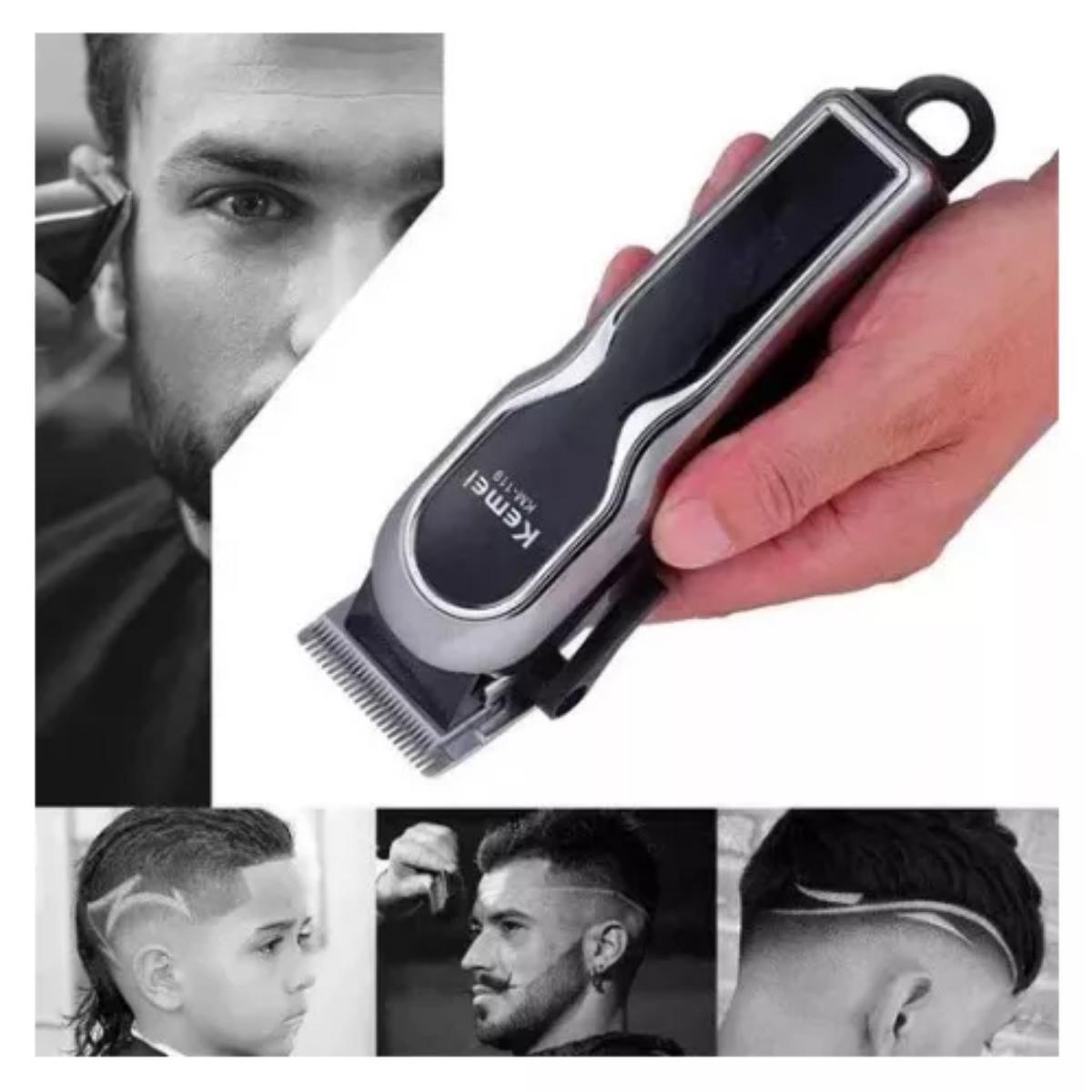 Miniatura Máquina De Cortar Cabelo Kmei Km-119 Potente Para Cabelo
