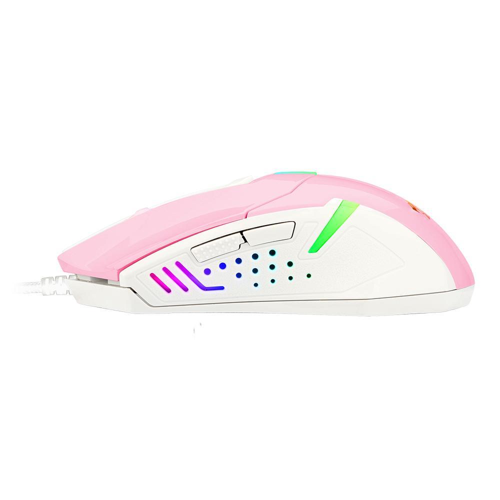 Miniatura Mouse Gamer Redragon Centrophorus 2 Rosa Branco Rgb 7200Dpi