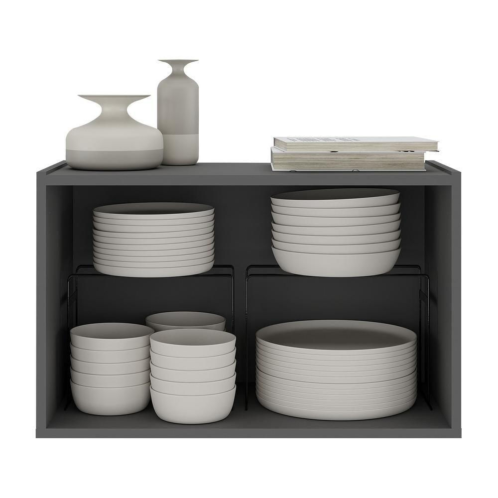 Miniatura Aparador Buffet Suspenso 2 Portas Multimóveis Mp8000 Grafite Grafite