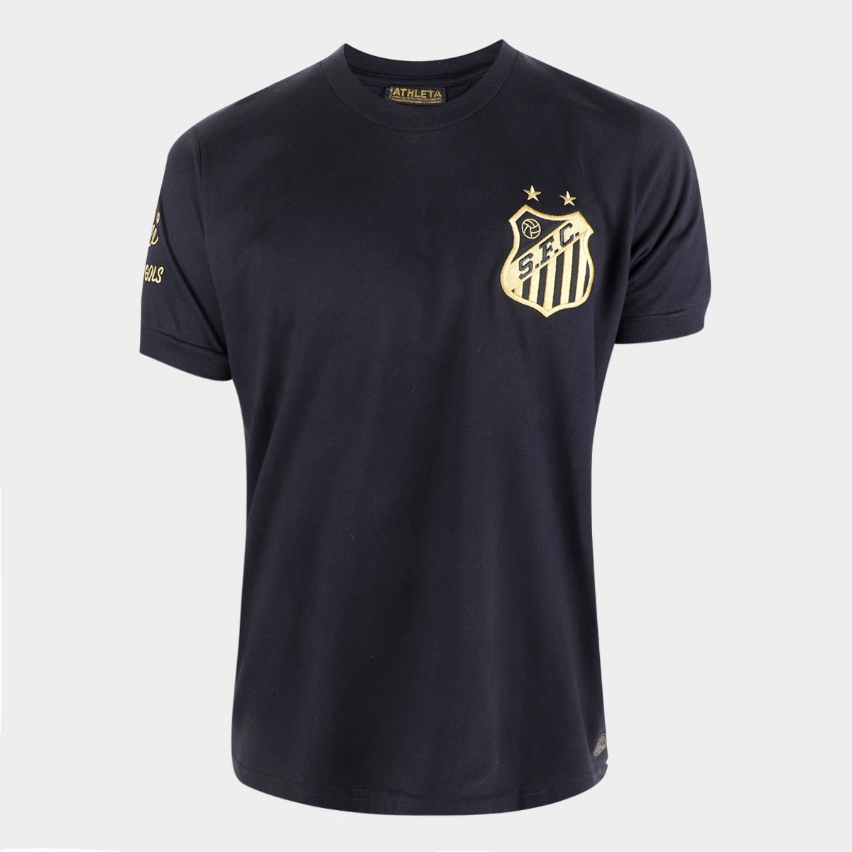 Miniatura Camisa Santos Pelé Athleta Comemorativa 1000 Gols Masculina Preto - EGG