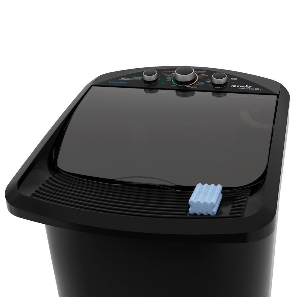 Tanquinho Supertank Mueller com Aquatec 8Kg Preto 220V