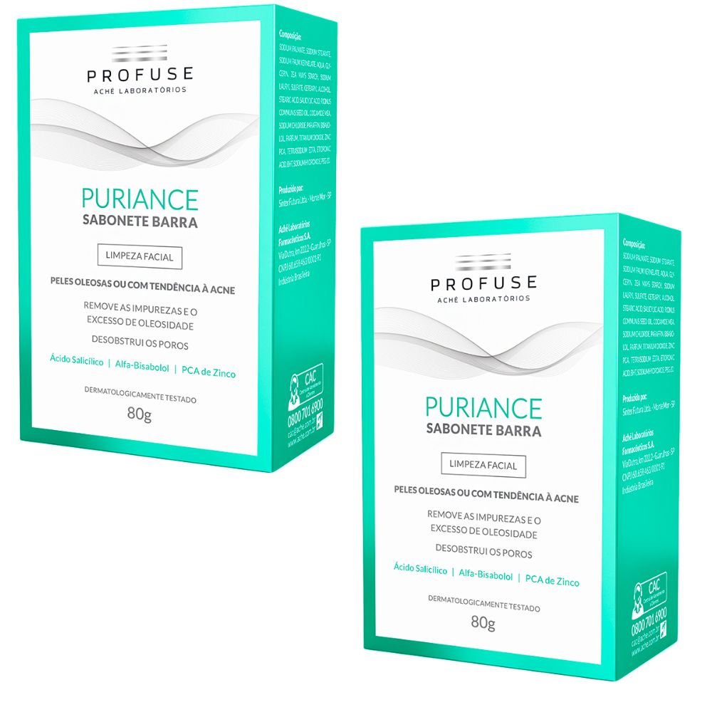 Miniatura Kit 2 Puriance Profuse Sabonete em Barra com 80g