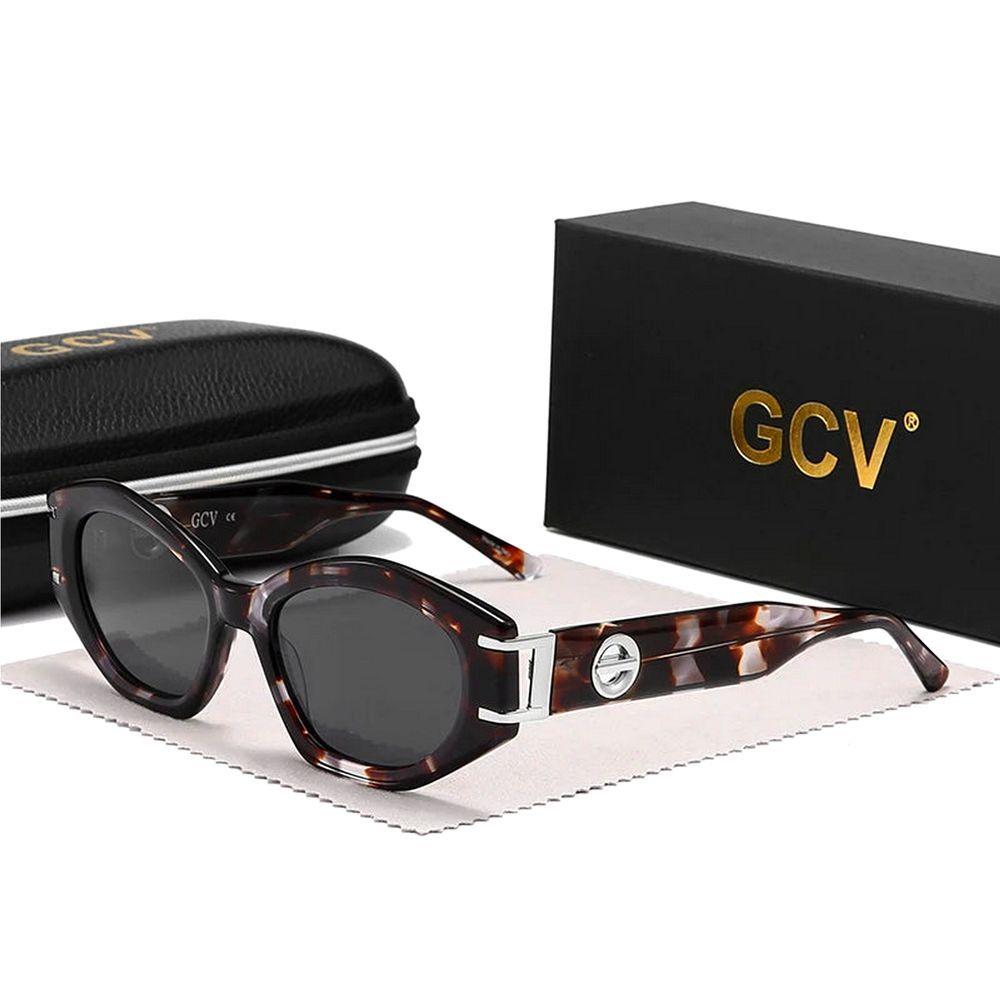 Miniatura Óculos De Sol Polarizado Feminino Design Cateyes Com Proteção Uv400 Moda Classica Vintage Mescla