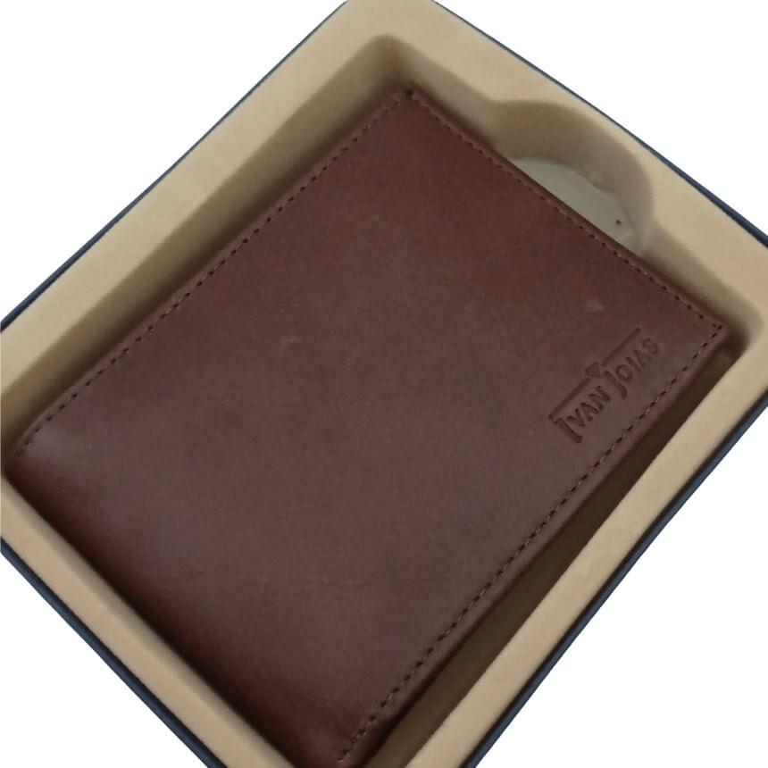Miniatura Carteira Social Brown Masculina Em Couro