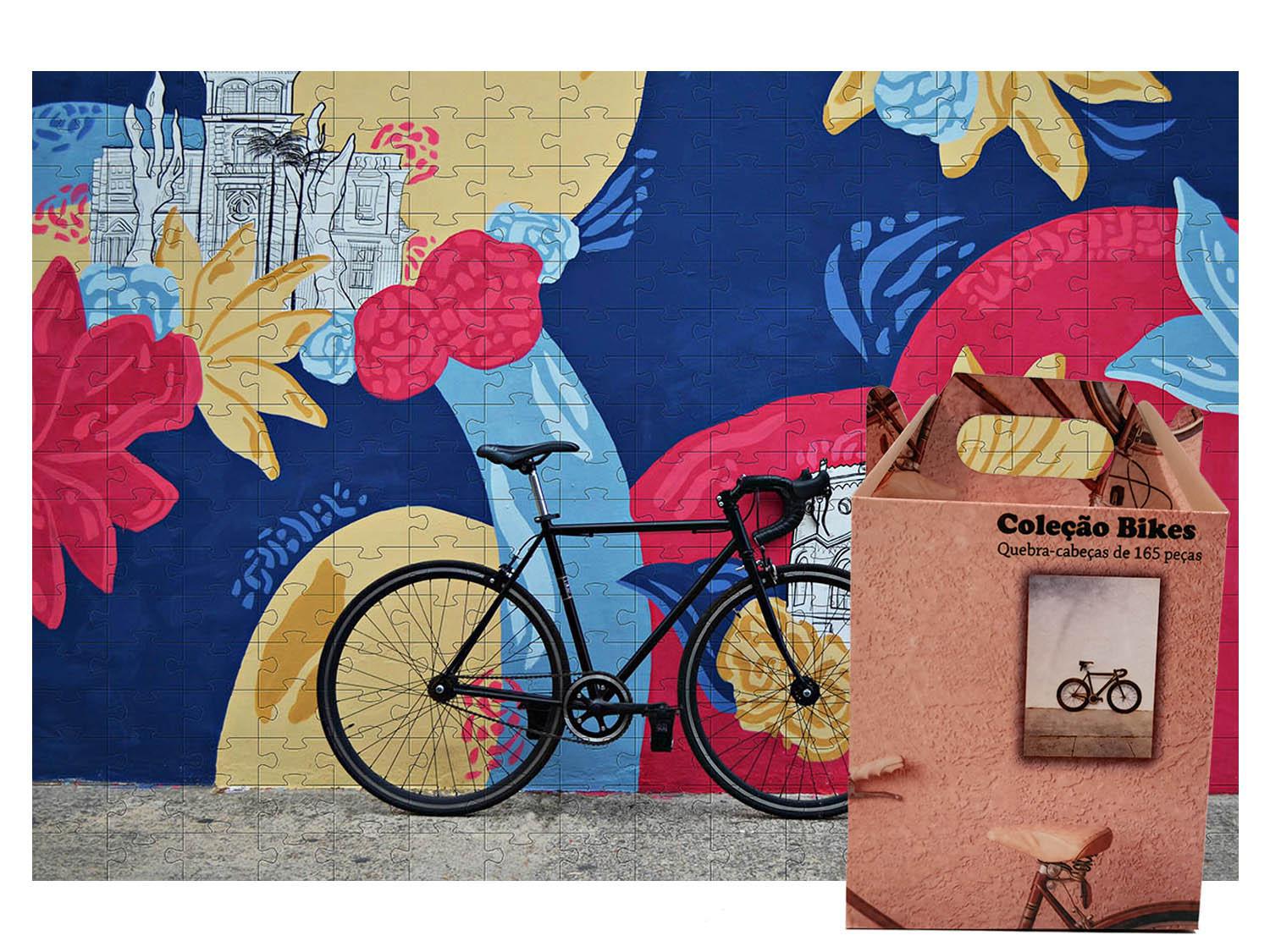 Miniatura Presente Para Ciclistas Quebra Cabeça Art Bike + Toalha