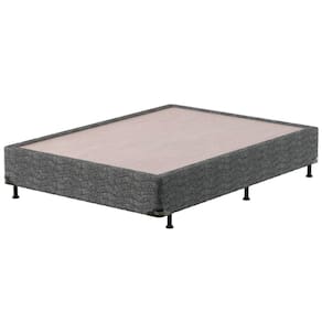 Miniatura Cama Box de Casal Probel Village D28 com Molas Ensacadas e Pillow Euro 68x138x188cm - Branco/Preto