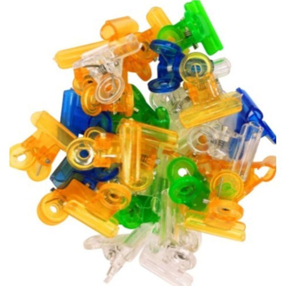 Miniatura 24 Presilhas Plástico Colorida Grampo Para Unhas De Curvatura C Tamanho 22mm