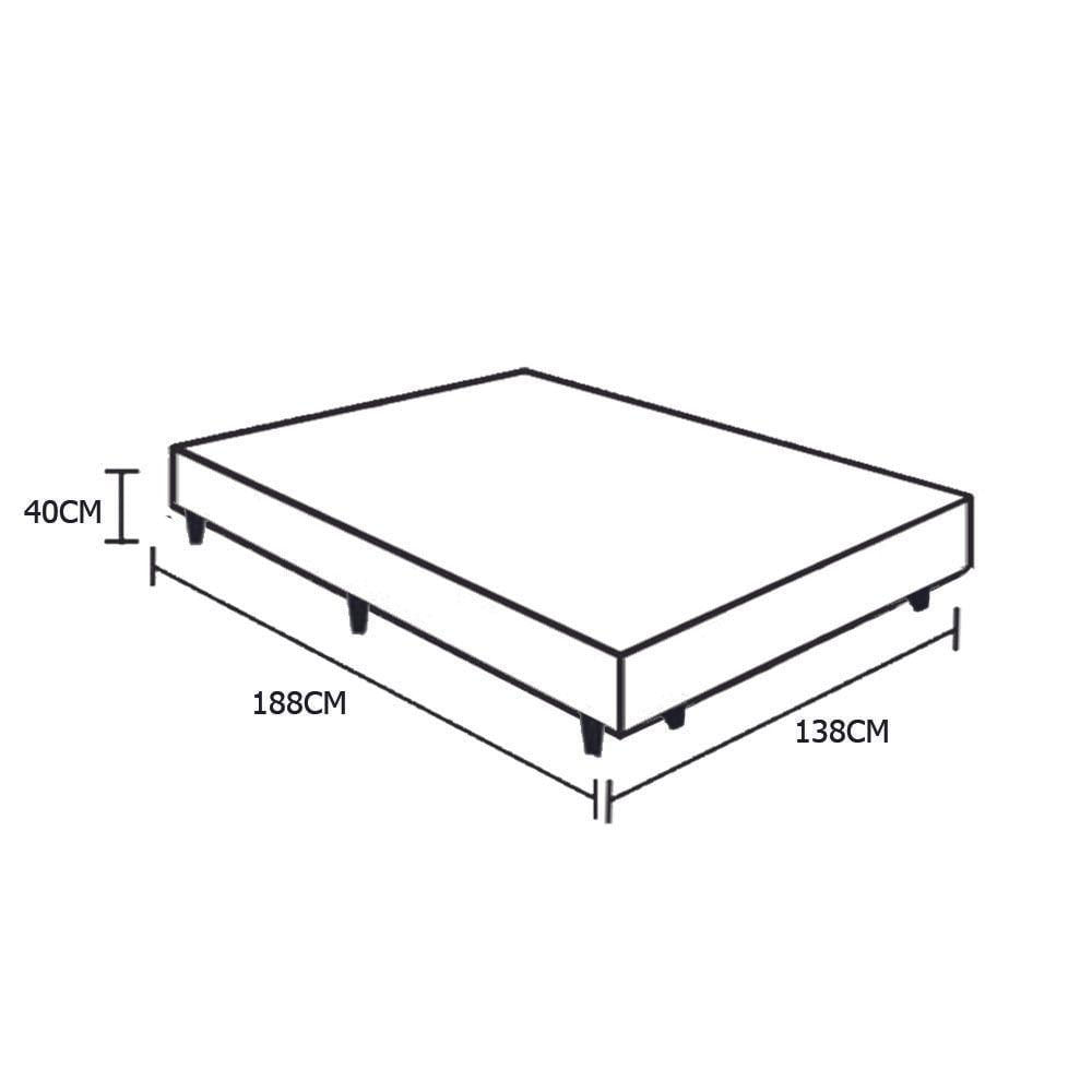 Miniatura Base Box Casal Corino Homequeen Cinza 40x138x188