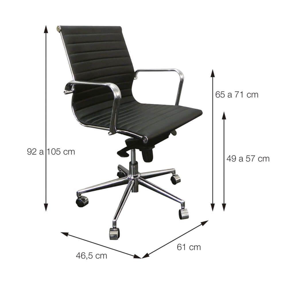 Miniatura Cadeira De Escritório Eames Esteirinha Baixa - Pu Caramelo