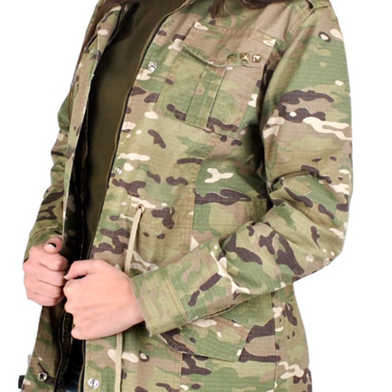 Miniatura Jaqueta Feminina Camuflada MultiCam