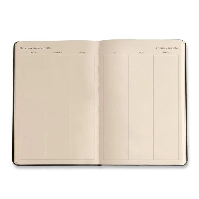 Miniatura Planner 2025 - Cícero - Kraft Semanal 14X21 Flores Mini