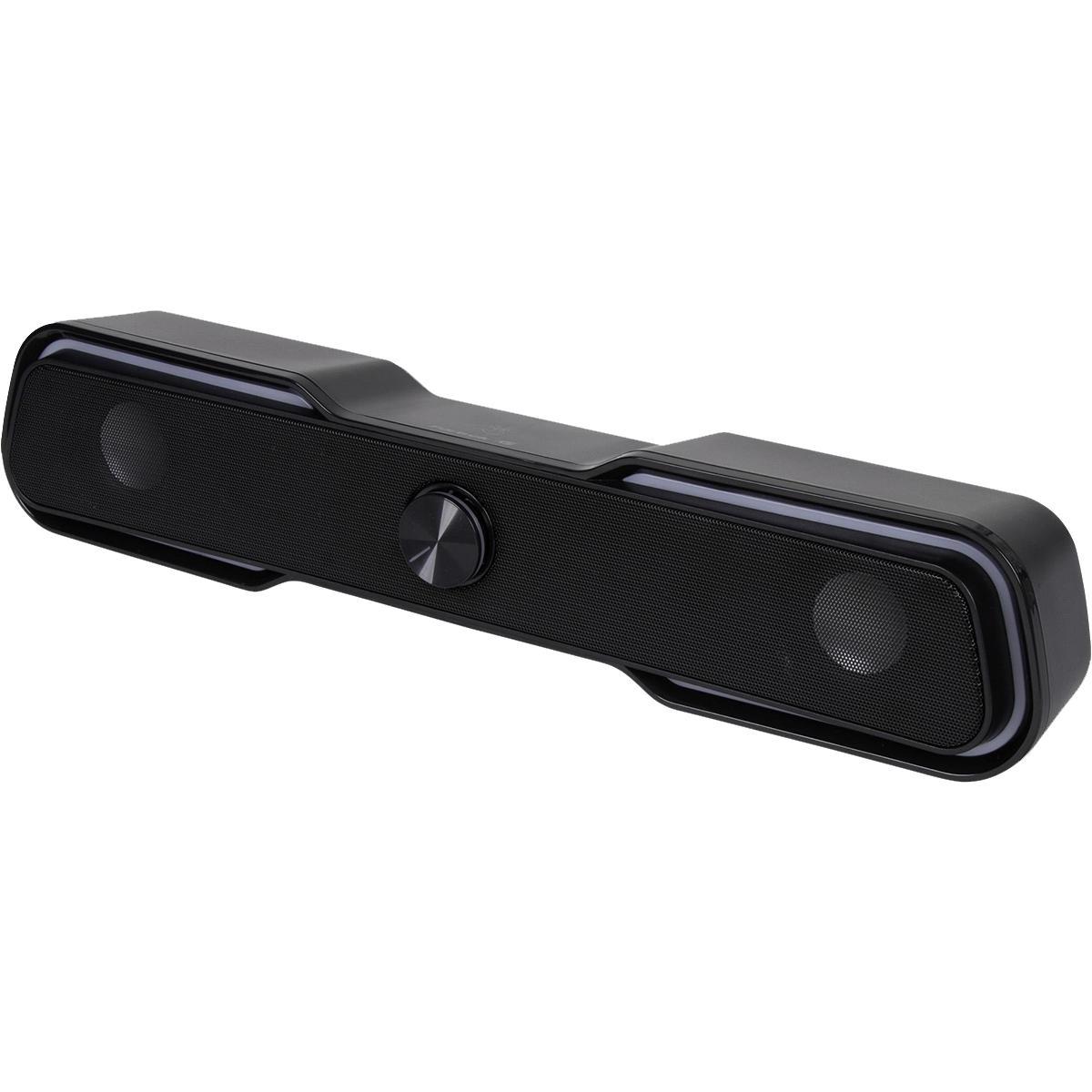 Miniatura Soundbar Gamer USB P2 2X3W Preta Black Hawk Fortrek