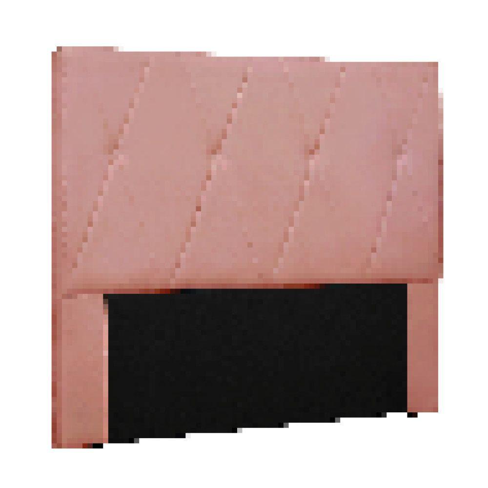 Miniatura Cabeceira Cama Box King 195 Cm Aquilla Veludo Rosa S04 - D'rossi