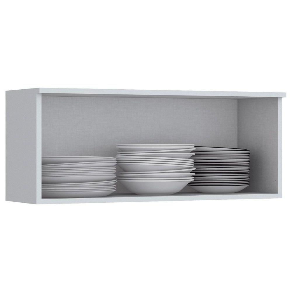 Miniatura Armário Aéreo P- Cozinha Americana Geladeira C-1 Porta Basculante 80x34cm Branco - Henn