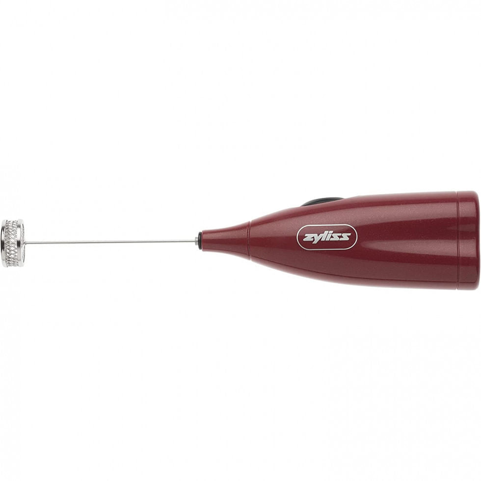 Miniatura ZYLISS E990034U Espumador Elétrico de Leite a Bateria, Vermelho Escuro