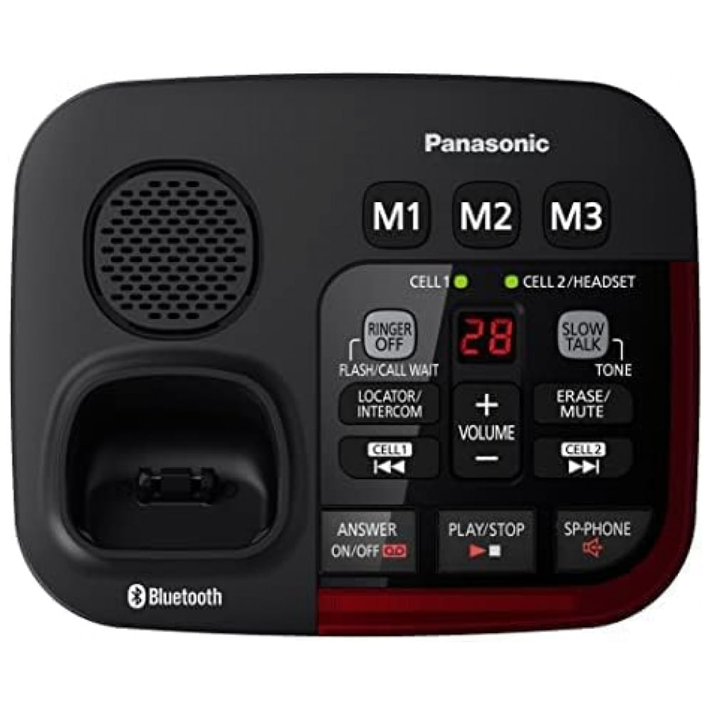 Telefone sem Fio Bluetooth com Identificador de Chamadas por Voz, Inclui o Telefone Adicional KXTGMA44B, Panasonic... 110v