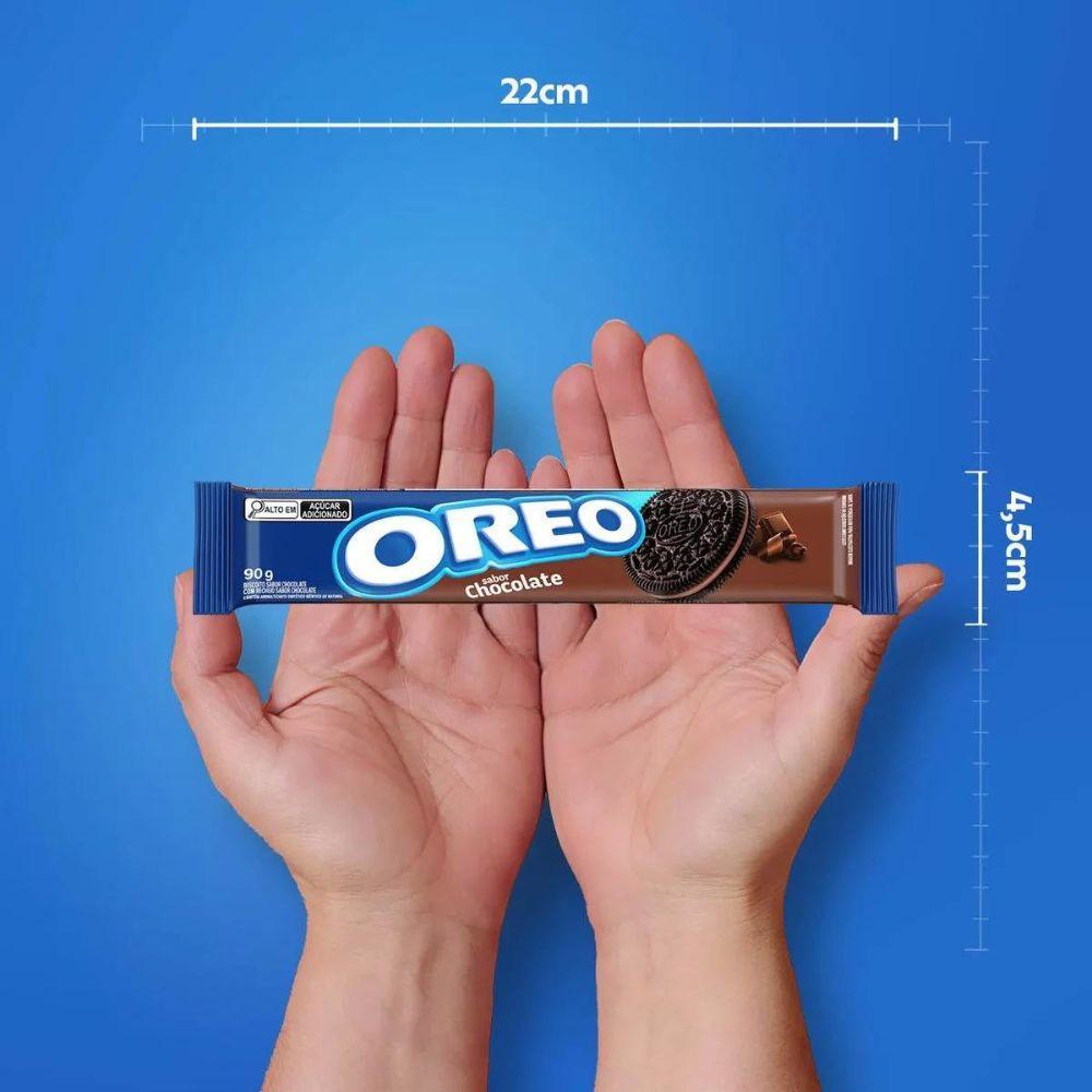 Miniatura Biscoito Oreo Recheado Chocolate Kit 3 Pacotes De 90G
